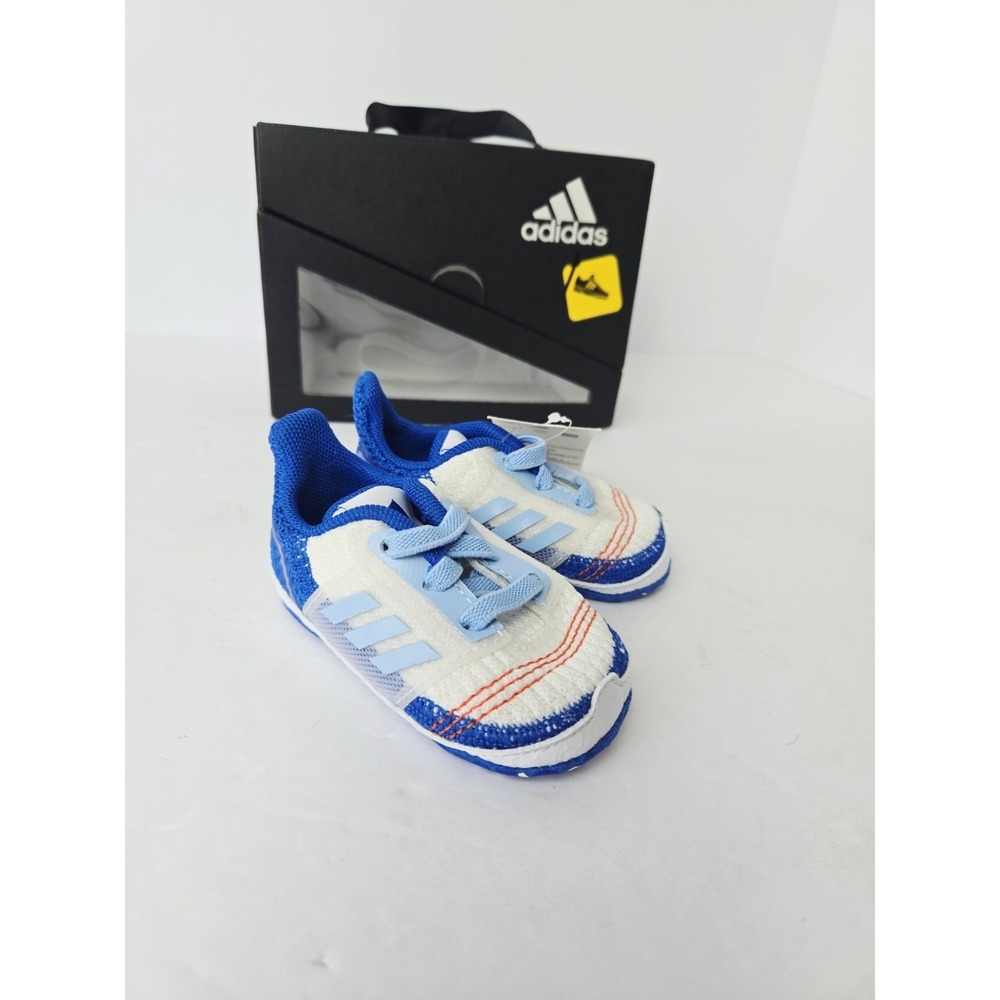 Adidas Kid's UltraCrib Walking Shoe White Blue 1K‎ US Toddler EE8798 NEW